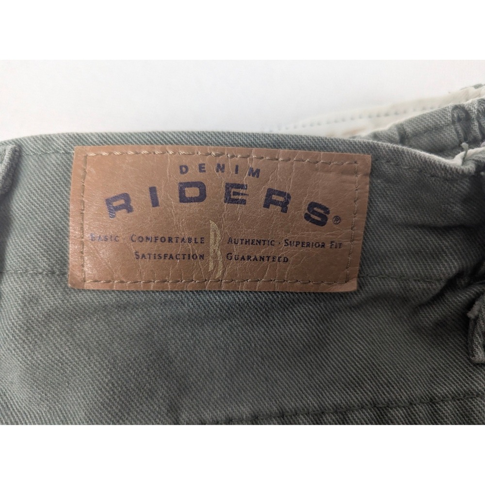 Denim Riders by Lee Womens Sage Green High Rise Straight Leg Pants Size 10P - Picture 6 of 16